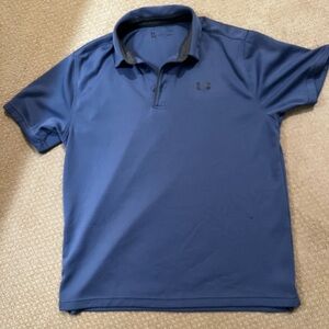 Under Armour Men's grey-Blue golf shirt size large